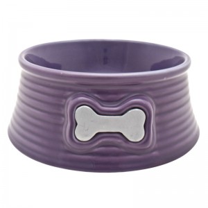 DOG IT Gamelle céramique violette